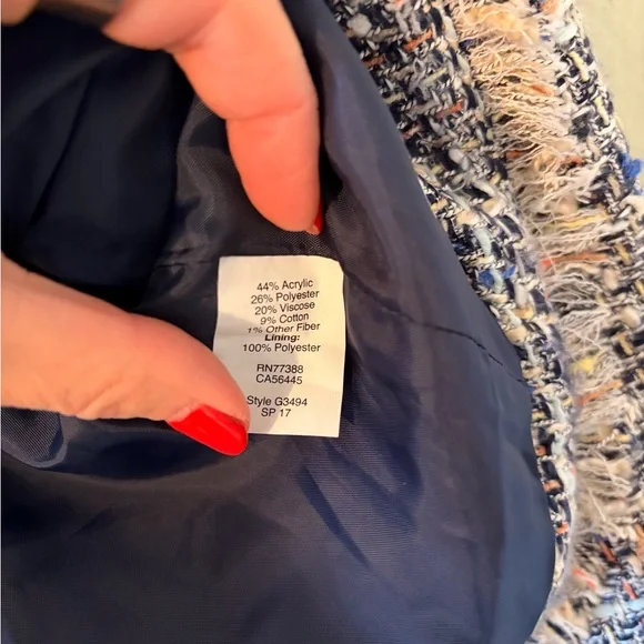 NWT J. Crew Multicolor Tweed Blazer - Picture 5 of 5